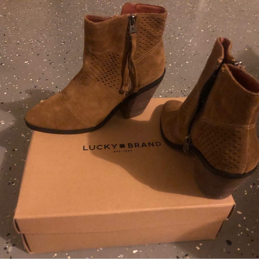 Suede Booties - Lucky Brand - size 9